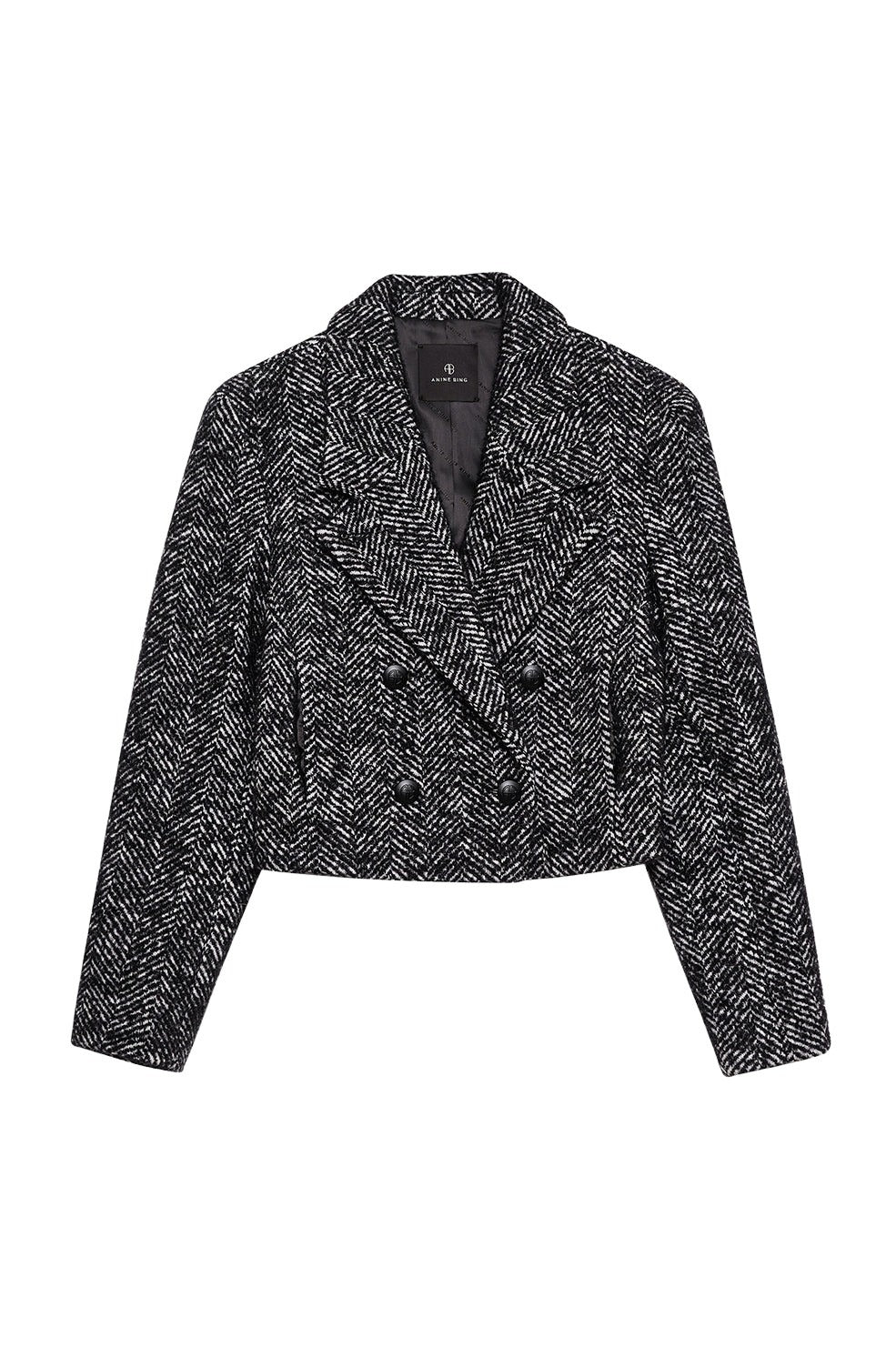22qty NEW / VIENNA BLAZER - BLACK AND WHITE TWEED