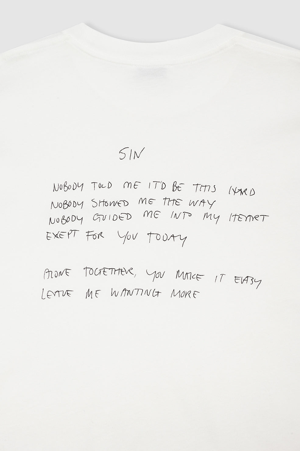 80qty NEW / WALKER TEE LYRICS - IVORY