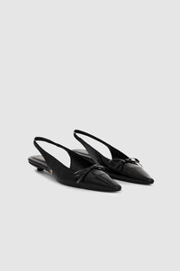 32qty NEW / ZOEY SLINGBACK HEELS - BLACK PATENT
