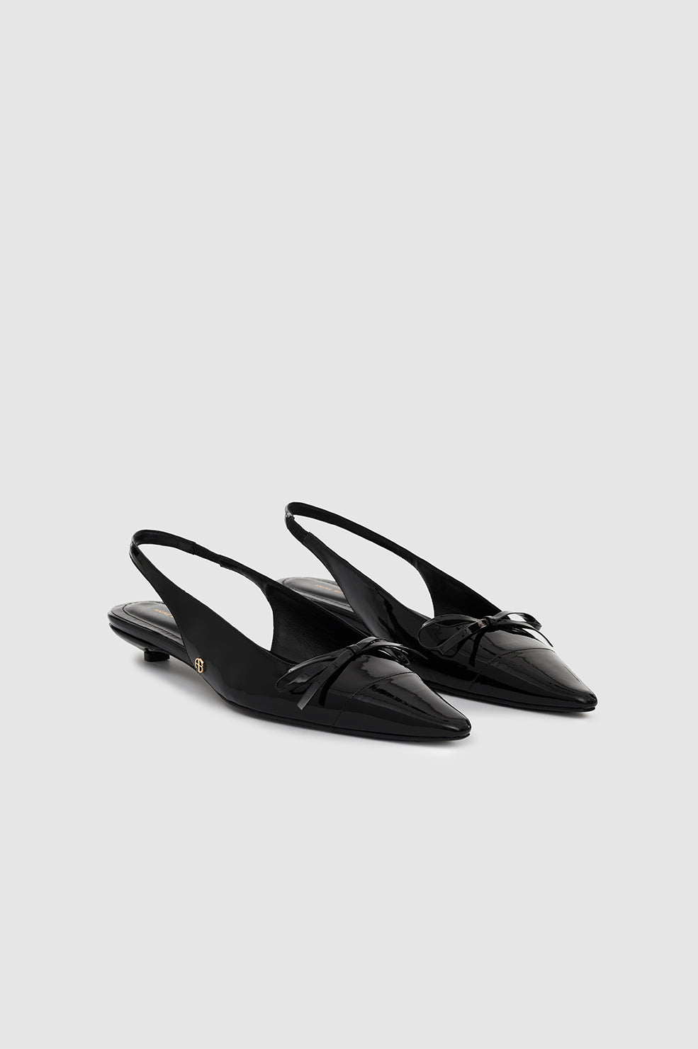32qty NEW / ZOEY SLINGBACK HEELS - BLACK PATENT