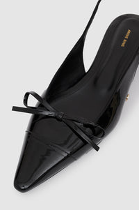 32qty NEW / ZOEY SLINGBACK HEELS - BLACK PATENT