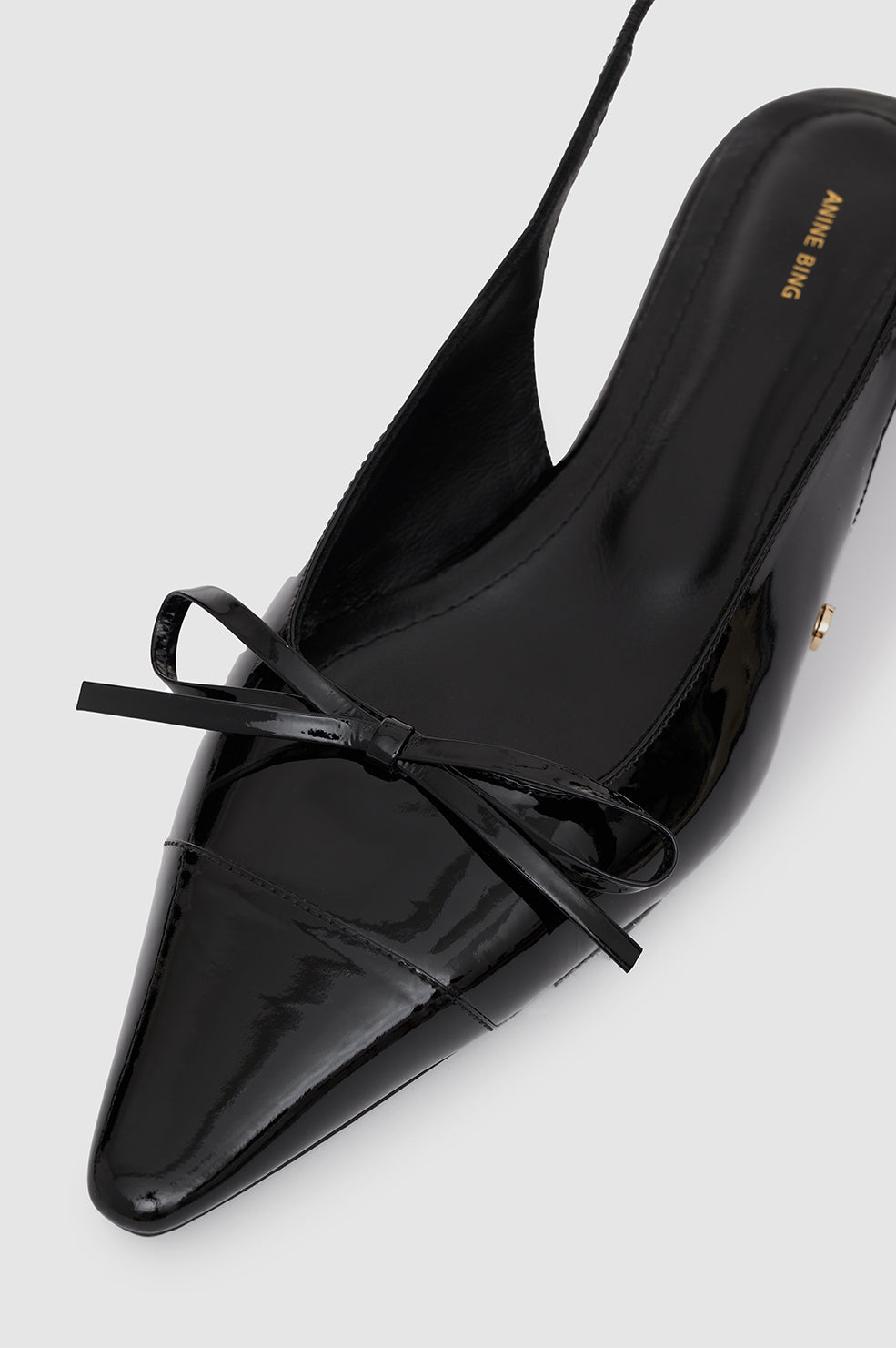 32qty NEW / ZOEY SLINGBACK HEELS - BLACK PATENT