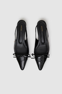 32qty NEW / ZOEY SLINGBACK HEELS - BLACK PATENT