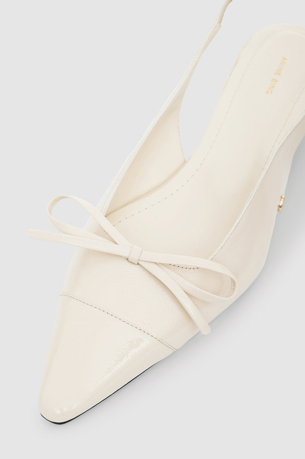 Slingback à talons Zoey en cuir - Ivory