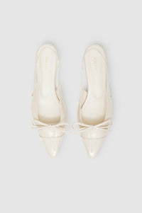 Slingback à talons Zoey en cuir - Ivory