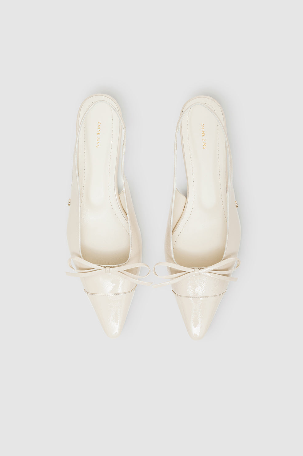 Slingback à talons Zoey en cuir - Ivory