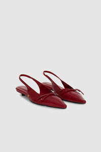 Slingback à talons Zoey en cuir - Red
