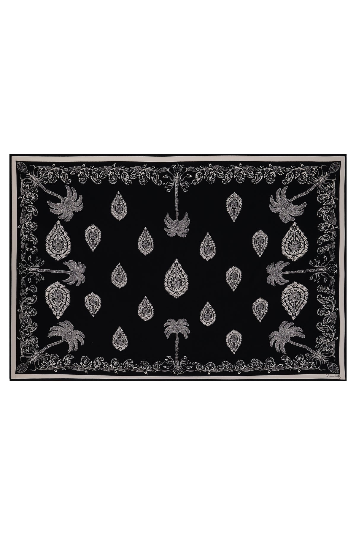 Black / Tropical Bandana Shawl
