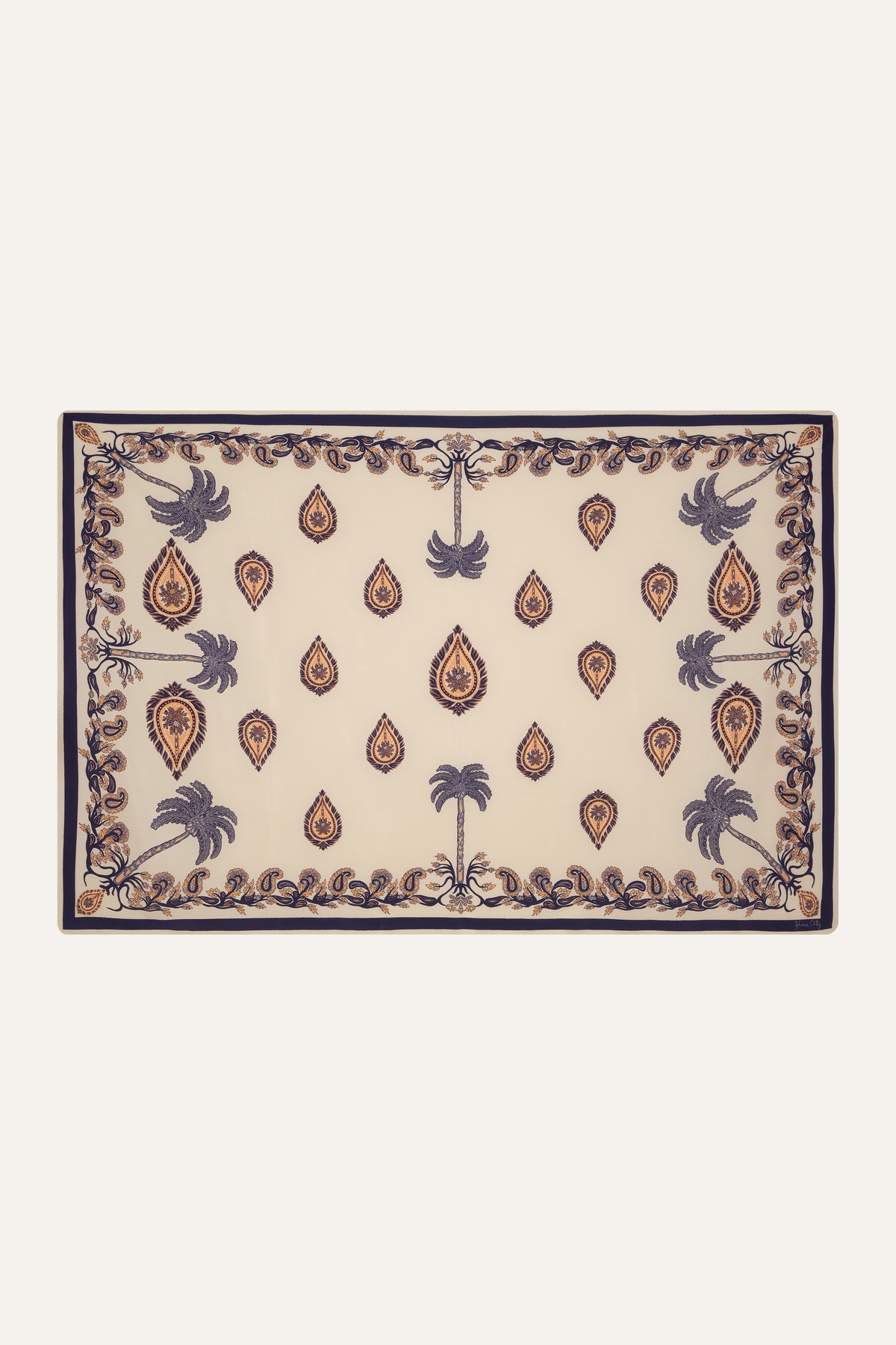 Blue / Tropical Bandana Shawl