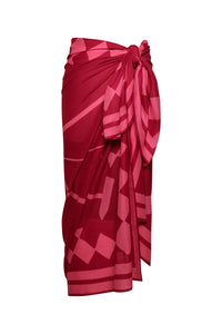 Wine / Polo Rhombs Pareo