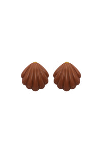 Brown / Shell Earrings