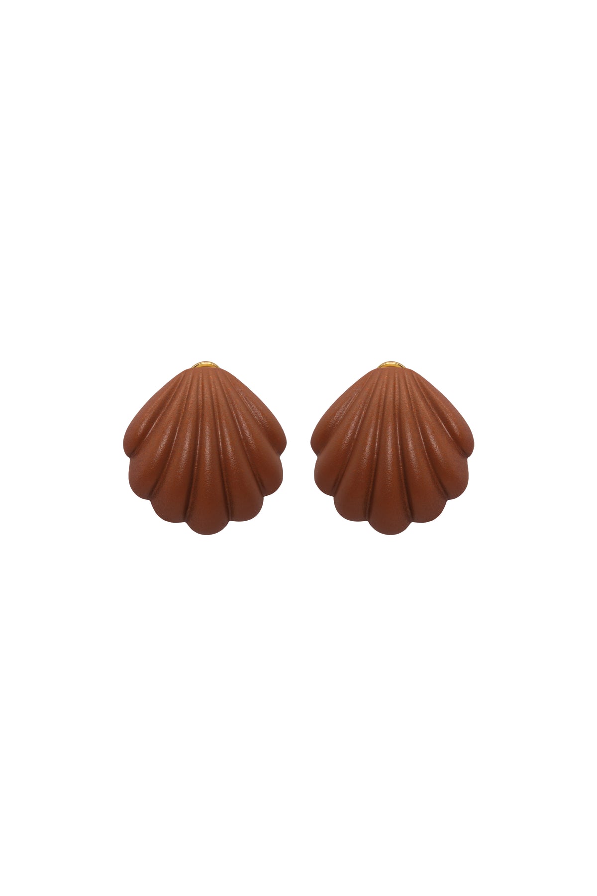 Brown / Shell Earrings