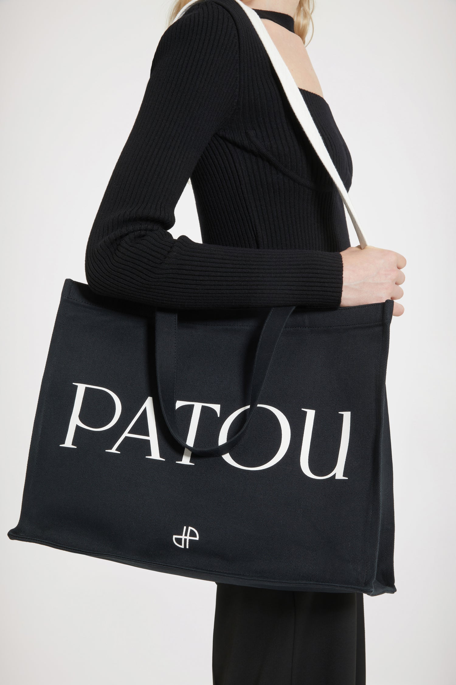 Cabas Patou en coton bio - Noir