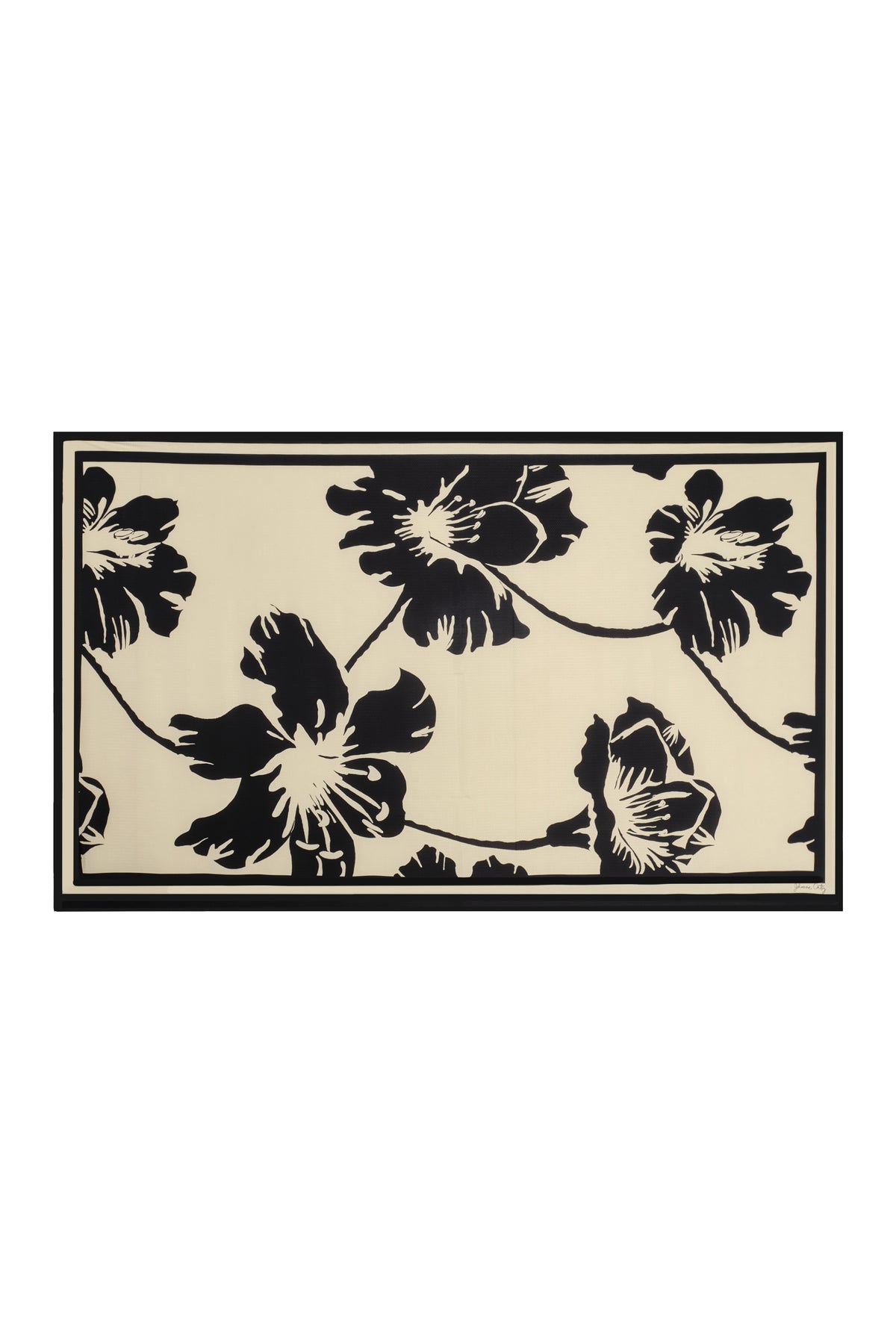 Black / Delicate Astromelia Shawl