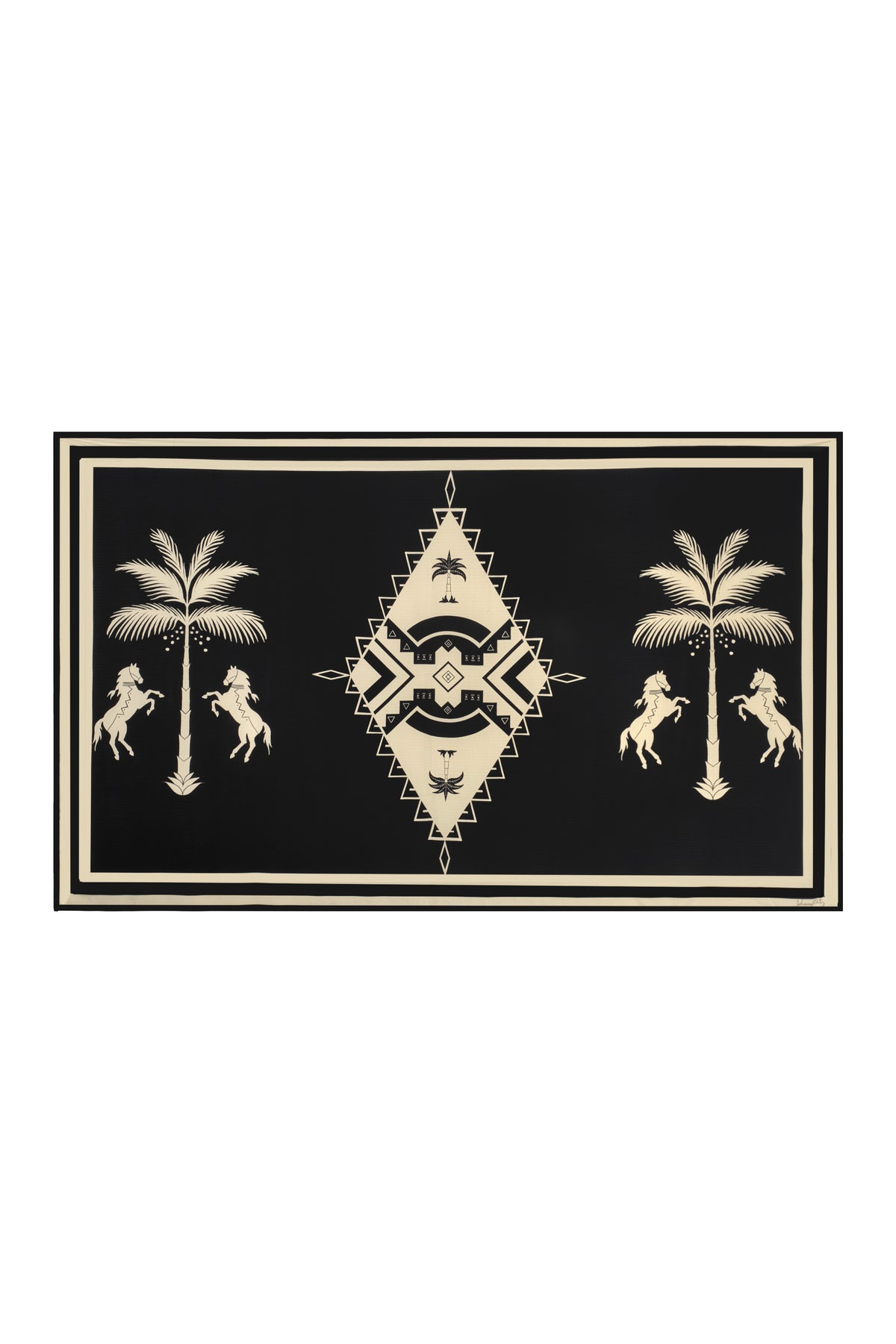 Black / Sacred Equestrian Shawl