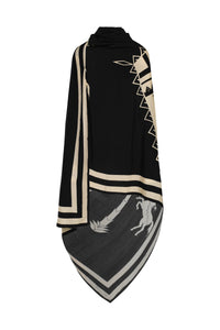 Black / Sacred Equestrian Shawl
