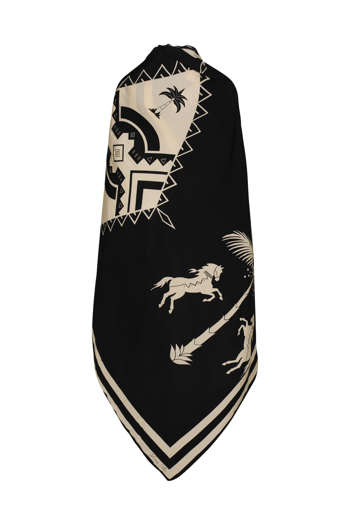 Black / Sacred Equestrian Shawl