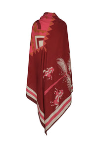 Wine / Sacred Equestrian Shawl