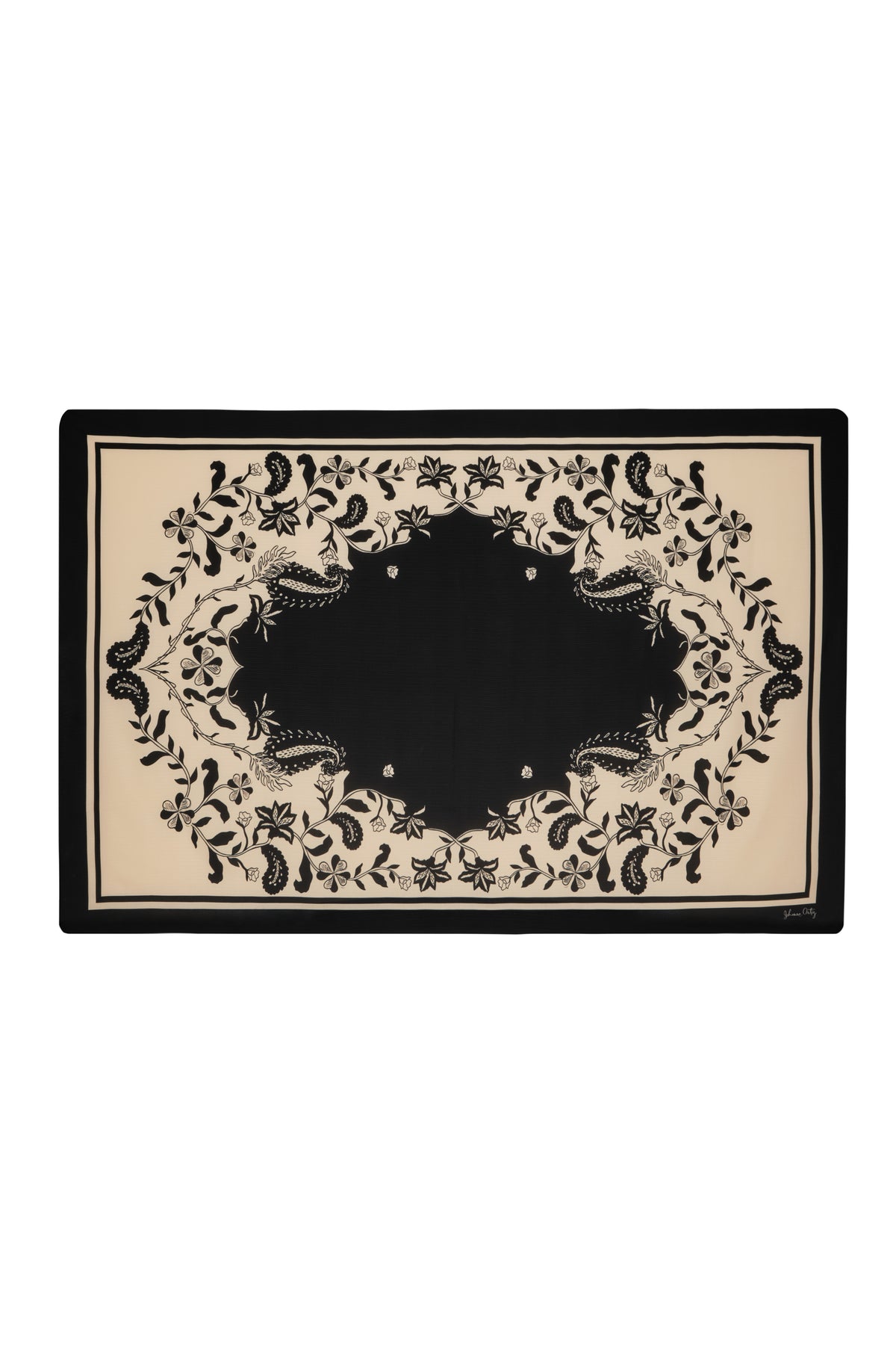 Black / Flowing Fortunes Shawl