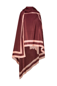 Wine / Magnolia Silhouette Shawl