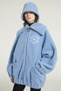 Bob Patou en faux shearling - Bleu Alaska