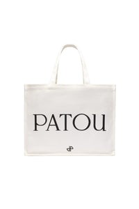 White / Grand cabas Patou en coton