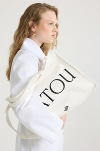 White / Grand cabas Patou en coton