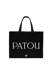 Black / Grand cabas Patou en coton