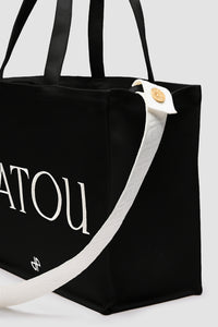 Black / Grand cabas Patou en coton