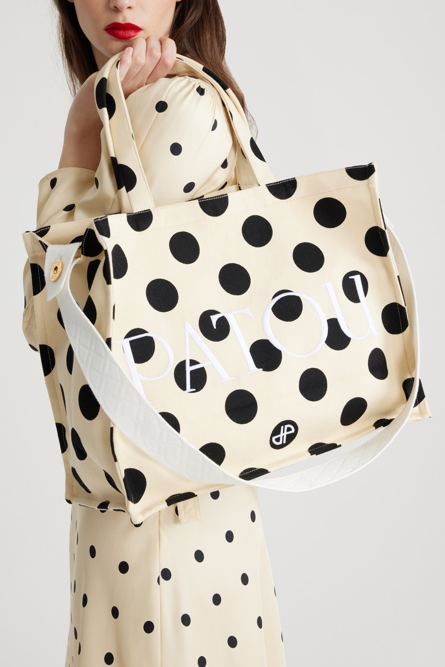 Angora Dots / Grand cabas JP en coton imprimé