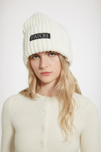 Bonnet Patou en mélange laine et cachemire - Blanc Avalanche