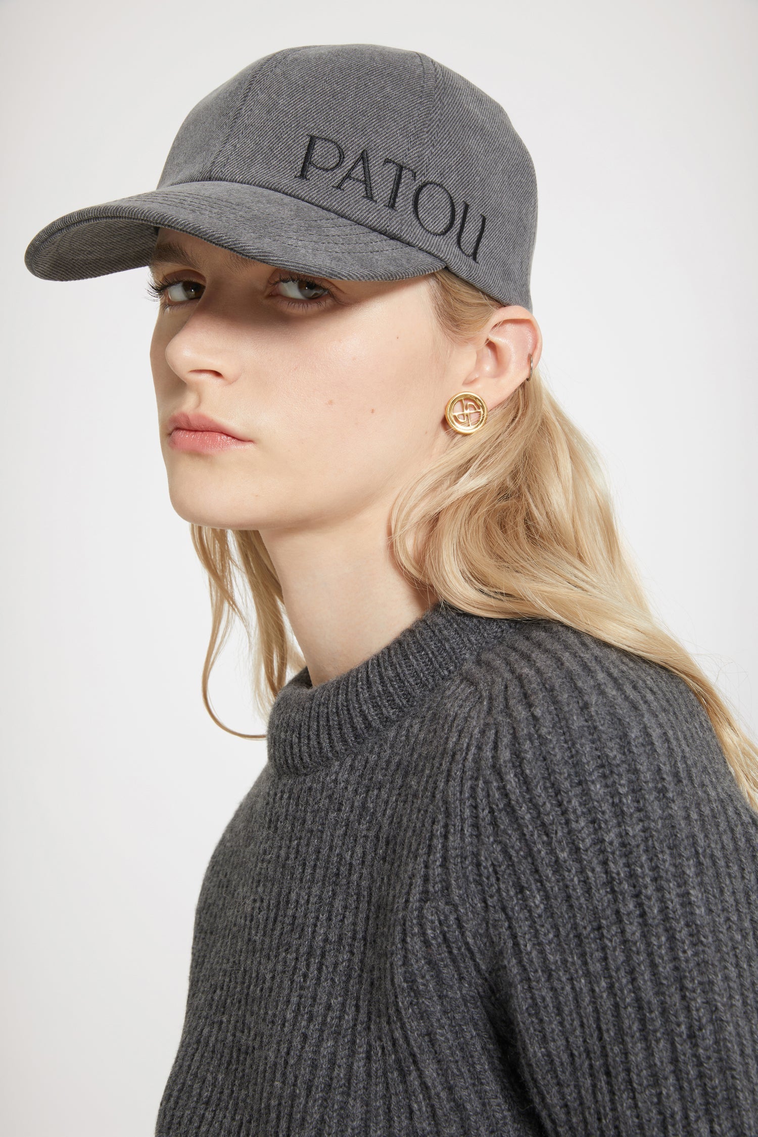 Casquette Patou en denim bio - Gris Anthracite