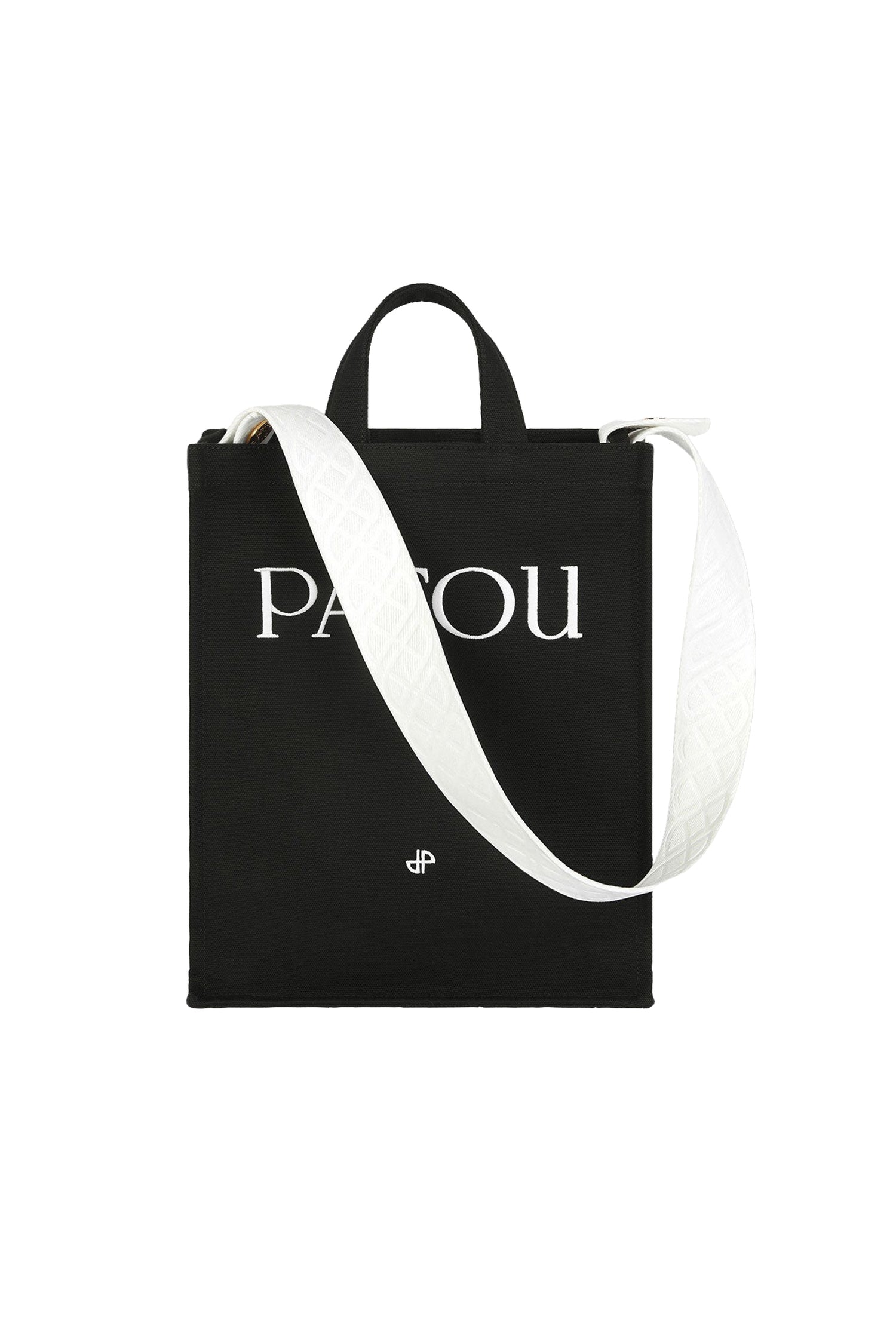 Cabas Patou vertical en coton - Noir
