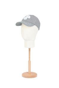 Casquette JP en coton rayé - Bleu Marine Fines Rayures