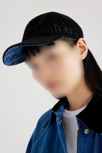 Black / Casquette Patou en velours côtelé