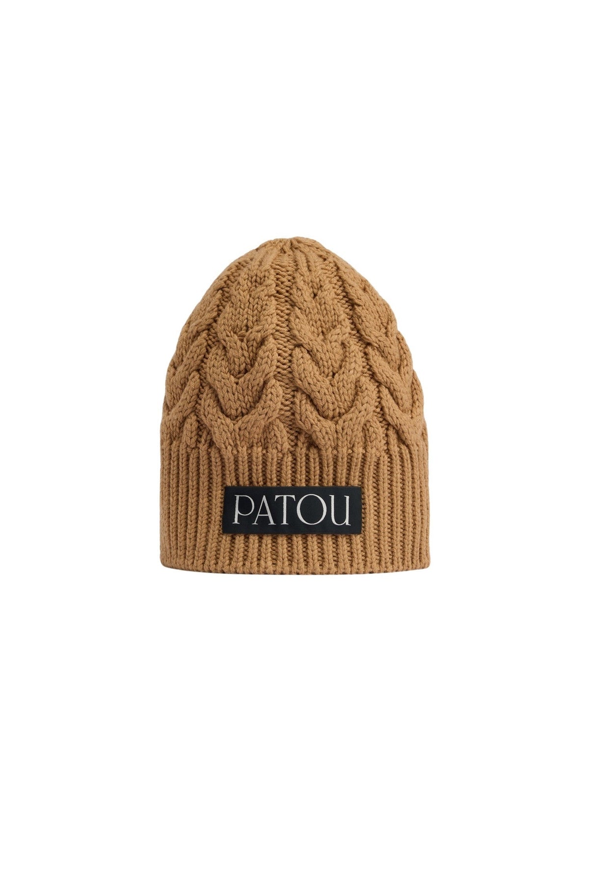 Chestnut / Bonnet tressé en laine éco-responsable