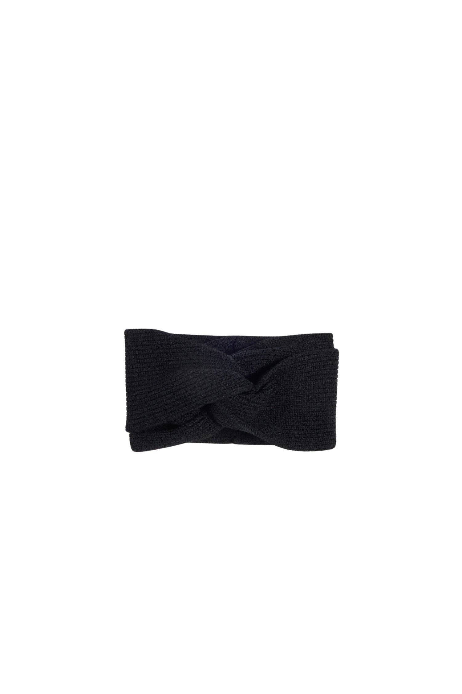 Black / Bandeau turban en laine et cachemire éco-responsable