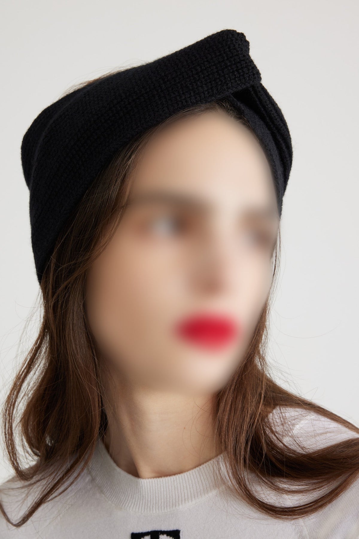 Black / Bandeau turban en laine et cachemire éco-responsable