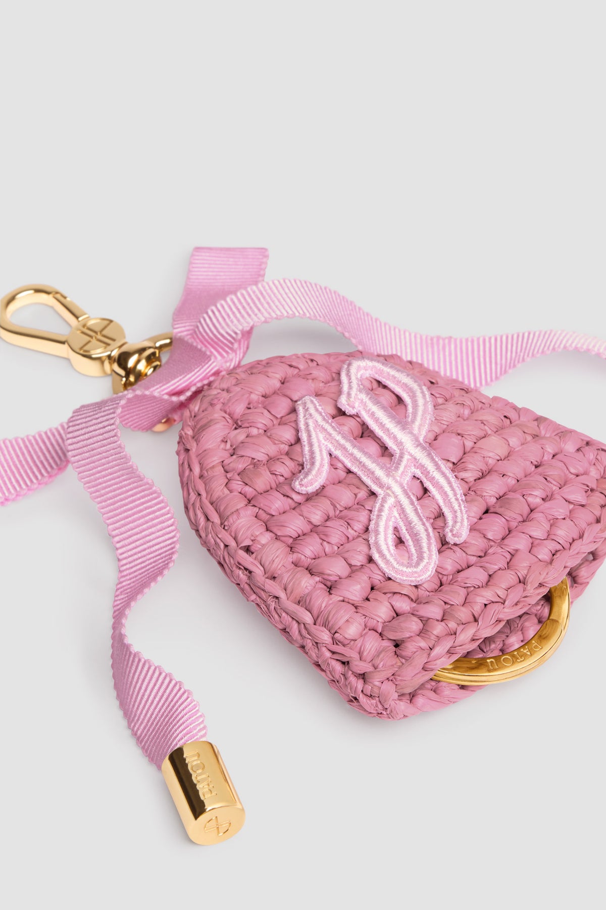 Primrose Pink / Porte-clés en raphia