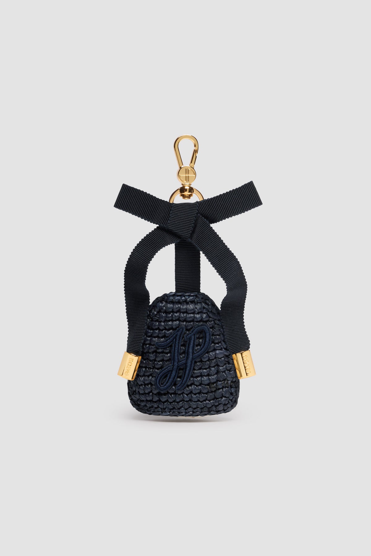Navy Black / Porte-clés en raphia