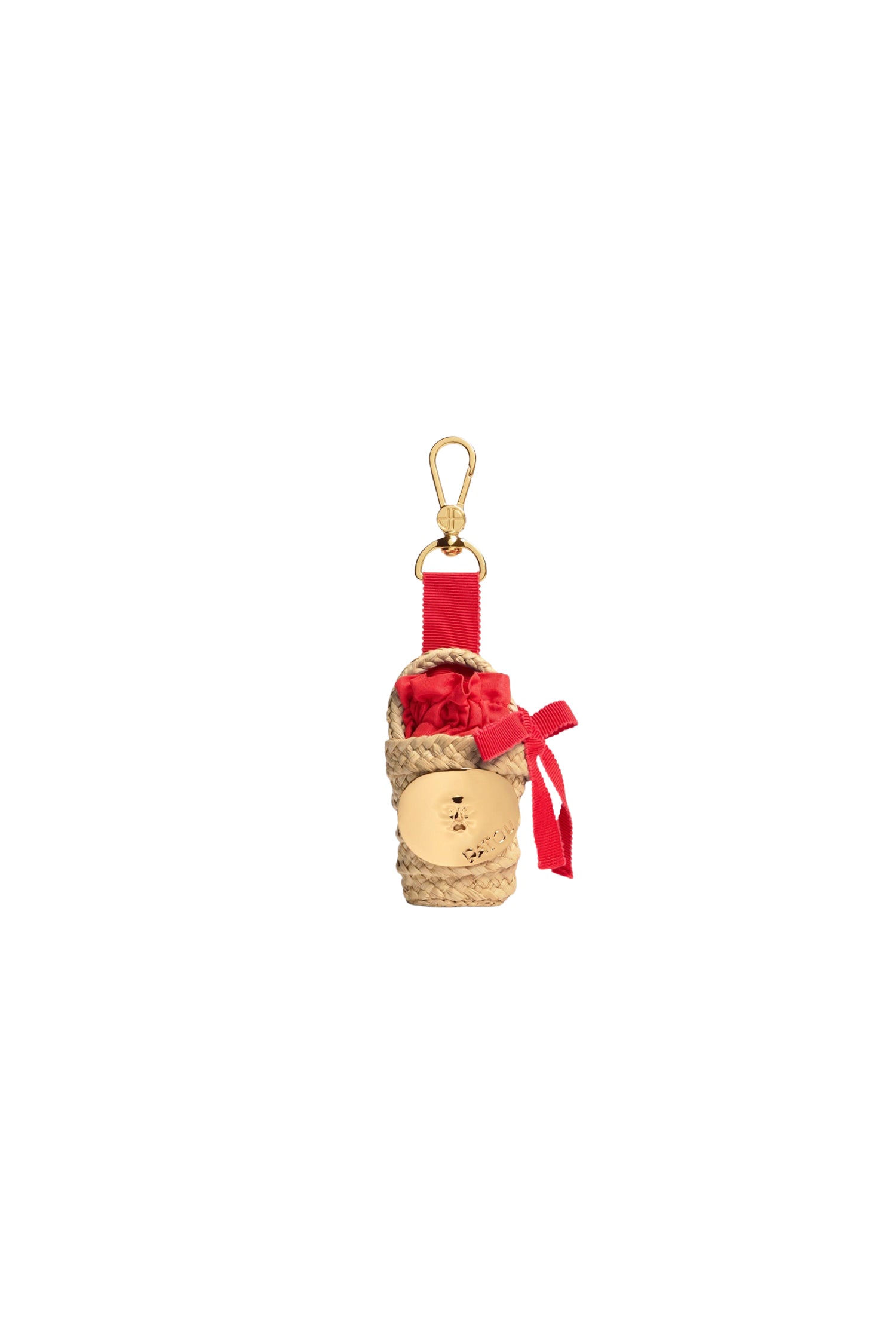 Charm en raphia - Lipstick Red