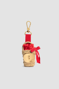 Lipstick Red / Charm en raphia