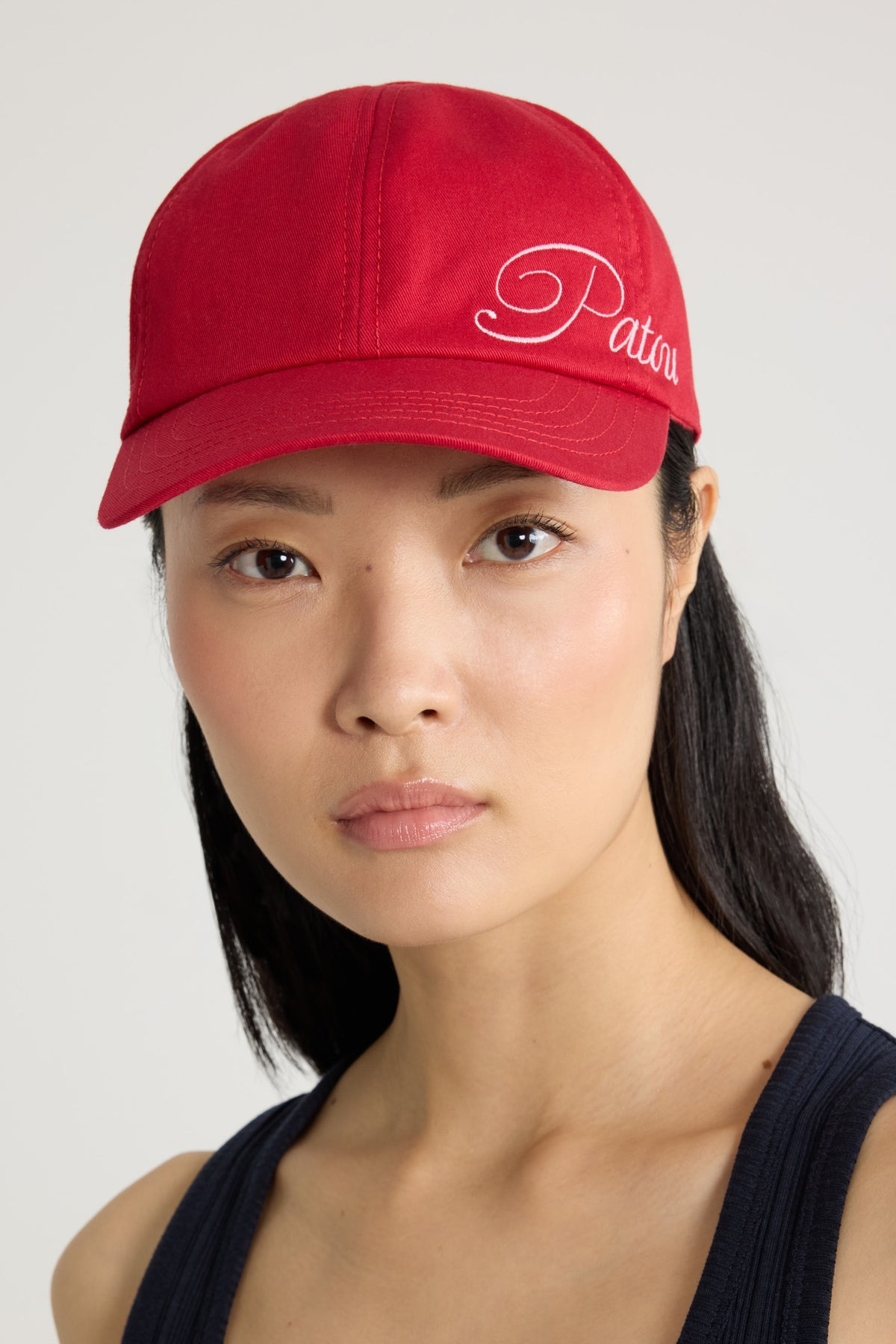 Lipstick Red / Casquette à logo Patou brodé en coton
