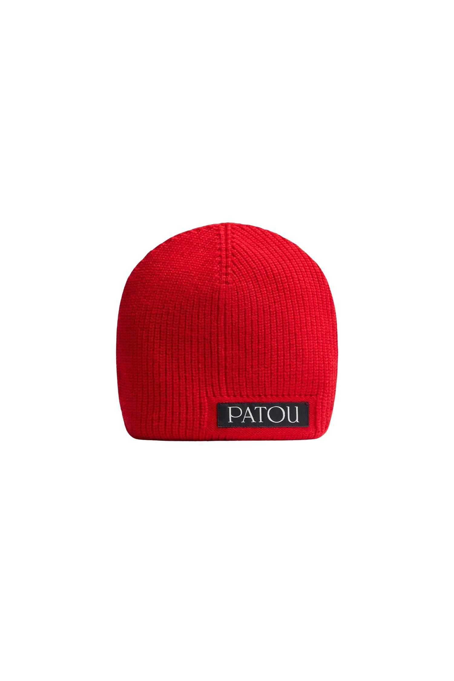 Bonnet logo Patou en laine et cachemire - Madder Red