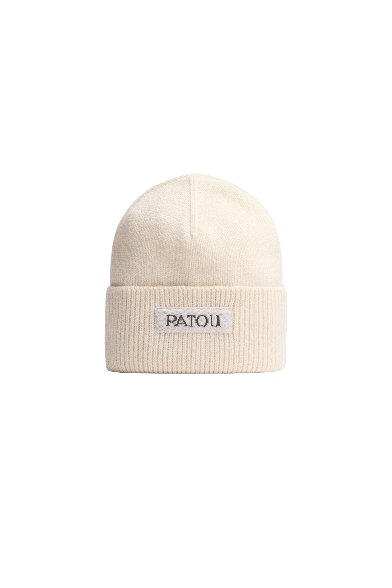 Bonnet logo Patou en laine et cachemire - Blanc