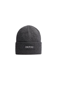 Bonnet logo Patou en laine et cachemire - Mercury