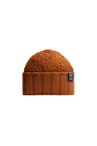 Pumpkin Spice / Bonnet en maille bouclée en mélange de laine et d’alpaga