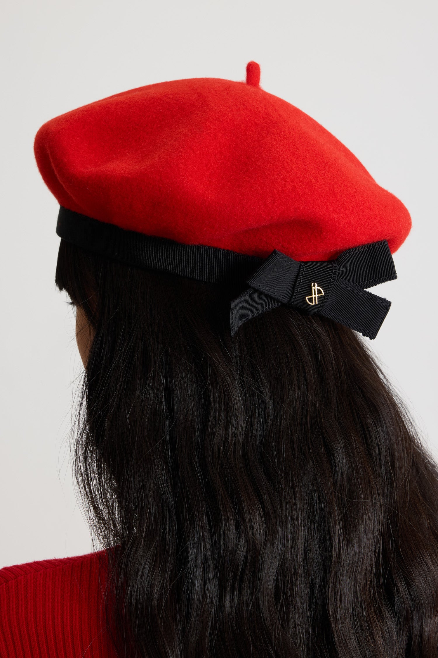 Béret en feutre de laine - Rouge Elixir