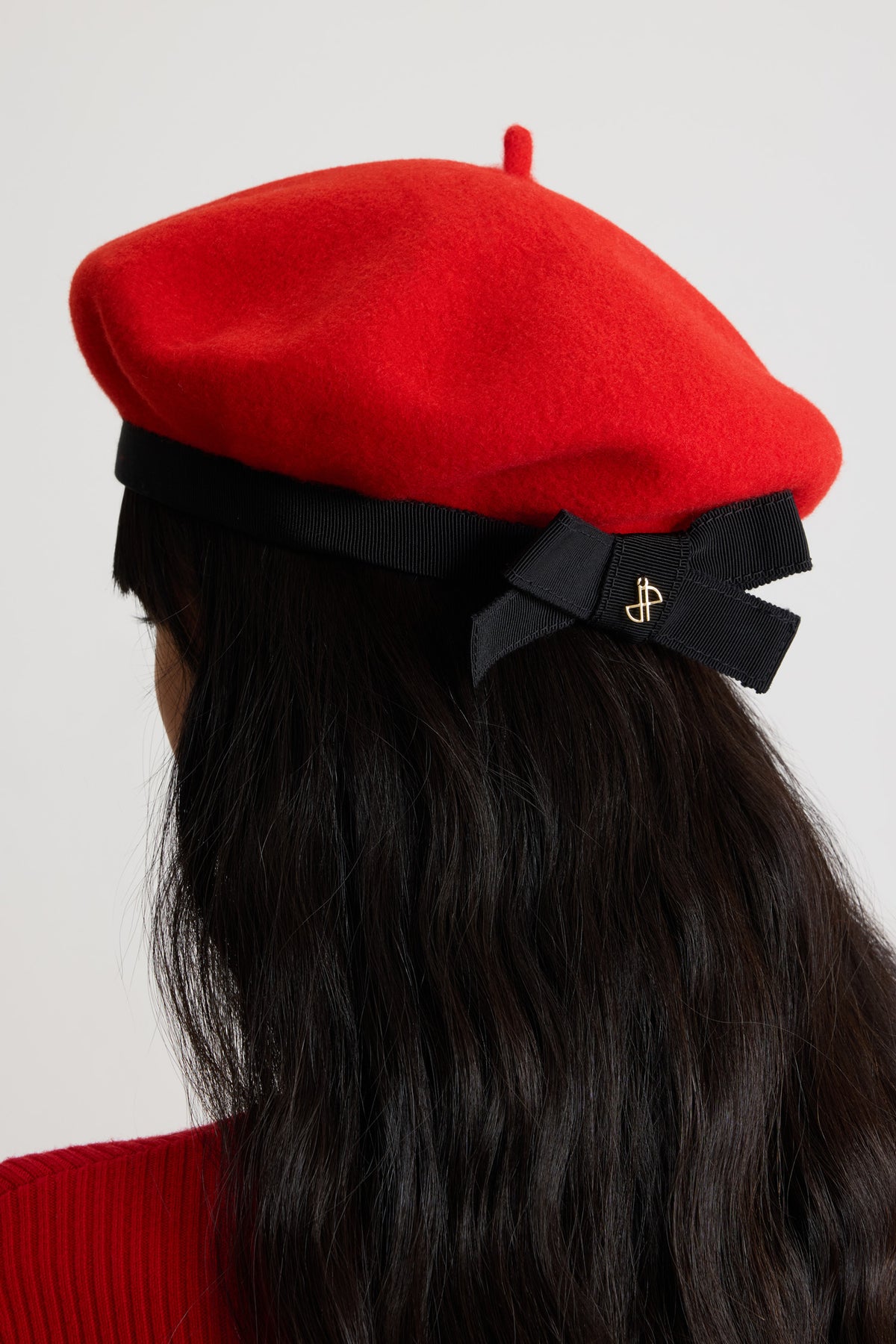 Elixir Red / Béret en feutre de laine avec gros-grain