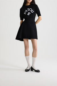 Chaussettes côtelées en coton - Noir